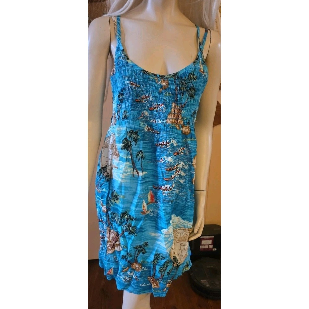Wanted Y2K Dress Womens Hawaiian Summer Slip Sundress Vintage - Picture 2 of 7